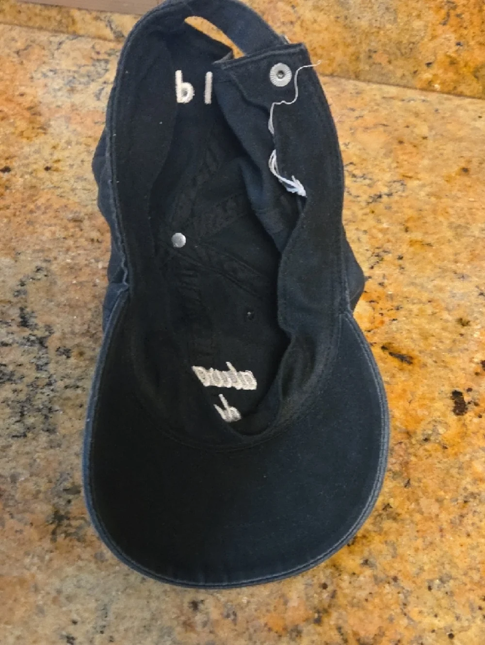 Victoria's Secret Black Baseball Cap with White Embroidered 